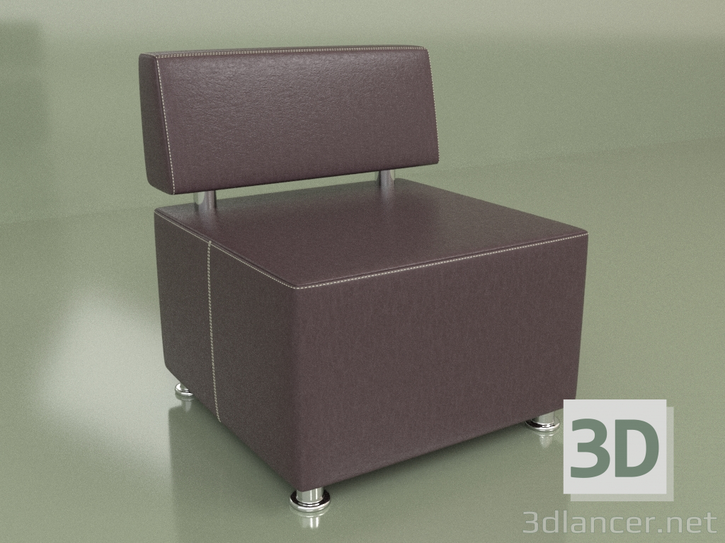 modèle 3D Section Malte (cuir Black2) - preview