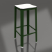 3D modeli Yüksek tabure (Şişe yeşili) - önizleme
