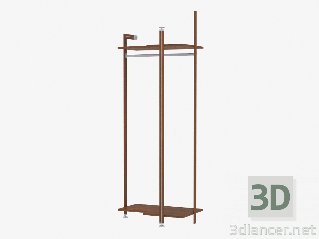 3d model Rack with two shelves - preview