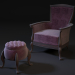 3d chair pouf model buy - render