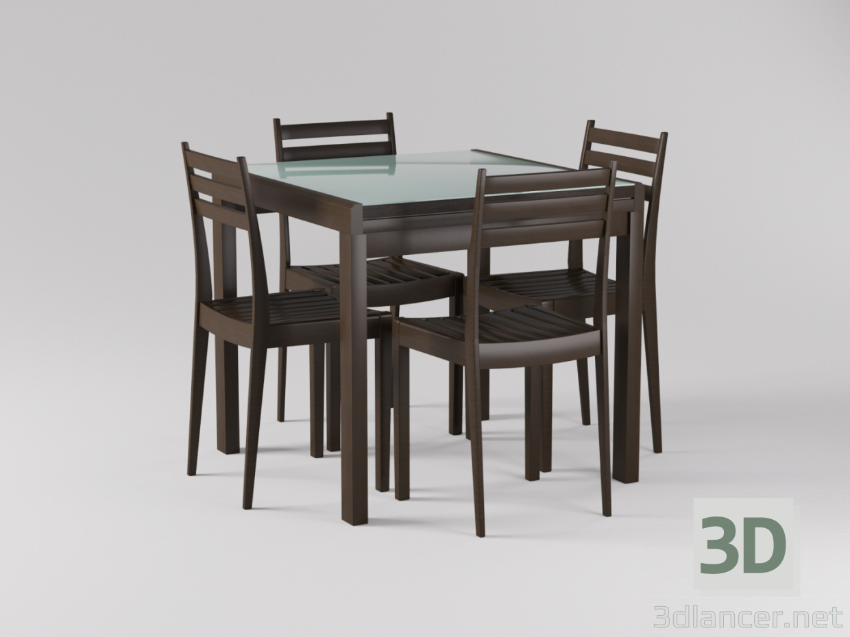 3d Dining room model buy - render