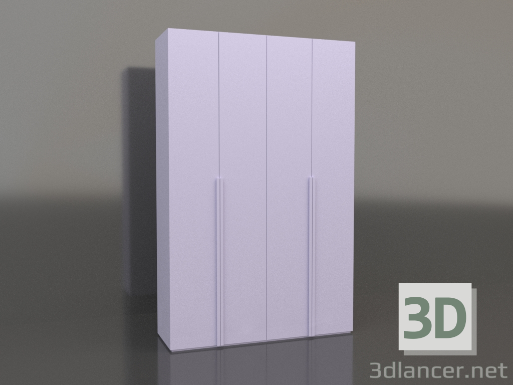 3D Modell Kleiderschrank MW 02 Lack (1800x600x2800, Flieder) - Vorschau