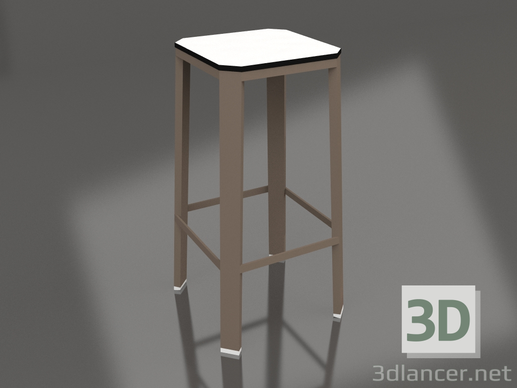 modèle 3D Tabouret haut (Bronze) - preview