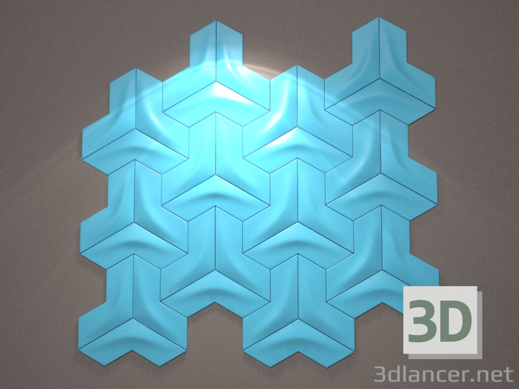 3D modeli Dekoratif Panel Boomerang - önizleme