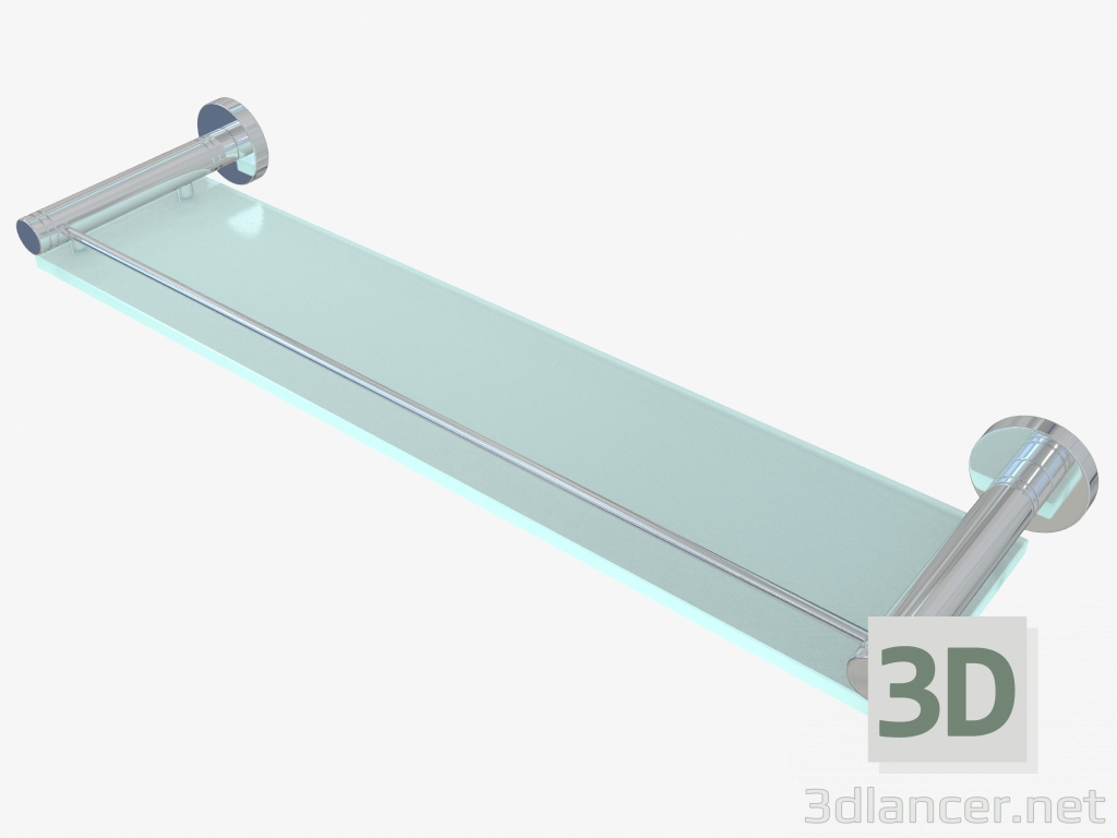modèle 3D L'étagère CANYON en verre avec le limiteur (L 500) - preview