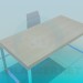 3D modeli Masa ve sandalye işyeri için - önizleme