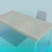 3D modeli Masa ve sandalye işyeri için - önizleme