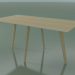 3D Modell Rechteckiger Tisch 3504 (H 74 - 160 x 80 cm, M02, gebleichte Eiche, Option 1) - Vorschau