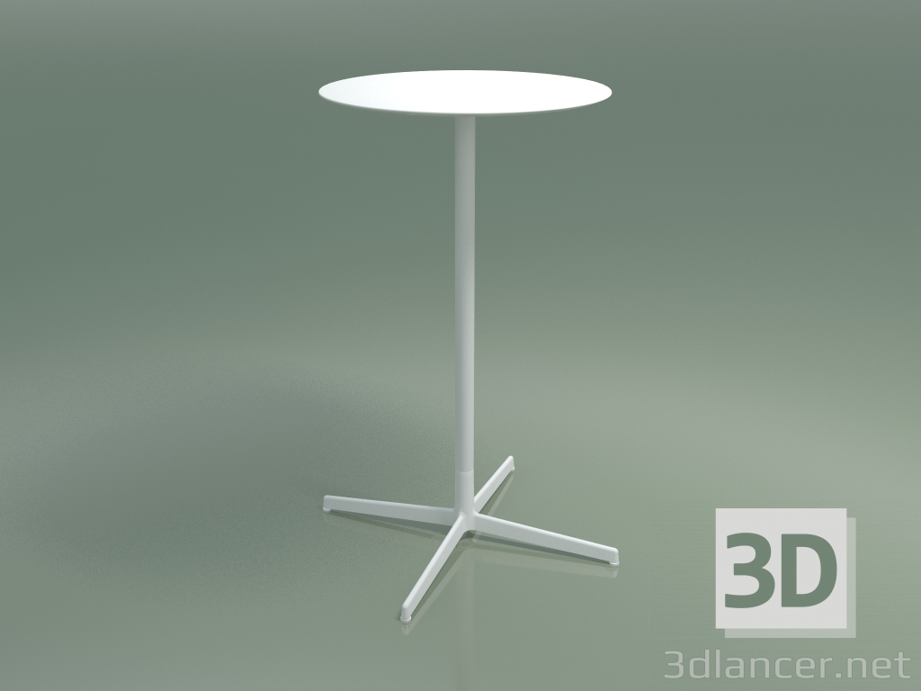 3D Modell Runder Tisch 5561 (H 103,5 - Ø 59 cm, Weiß, V12) - Vorschau
