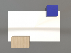 Espejo ZL 07 (753х593, blanco madera, azul)