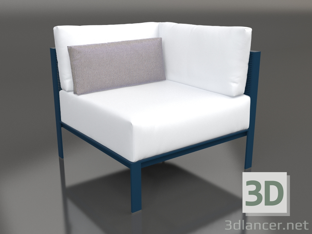 3D modeli Kanepe modülü 6. bölüm (Gri mavi) - önizleme