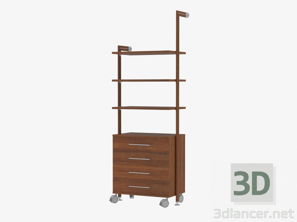 modèle 3D Elément mural de meuble - preview