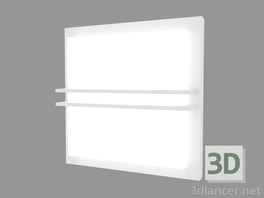 modello 3D Lampada da parete ZEN SQUARE CON GRIGLIA (S6965W) - anteprima