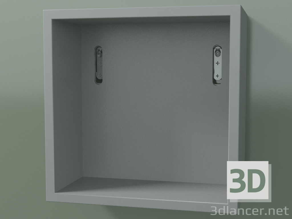 3d model Wall tall cabinet (8DUACA01, Silver Gray C35, L 24, P 12, H 24 cm) - preview