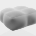3d Cotton pouffe model buy - render