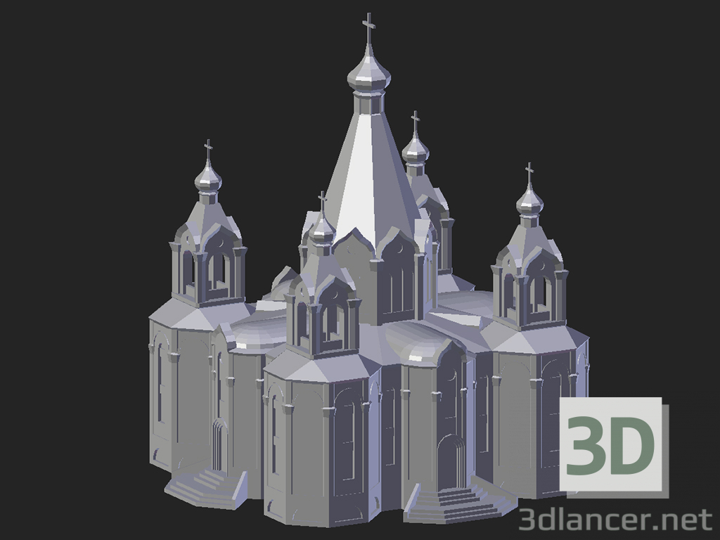 3D Modell Desnogorsk. Kathedrale - Vorschau
