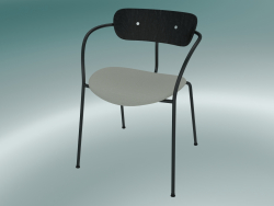 Pabellón de la silla (AV4, H 76cm, 52x56cm, roble teñido negro, Balder 612)