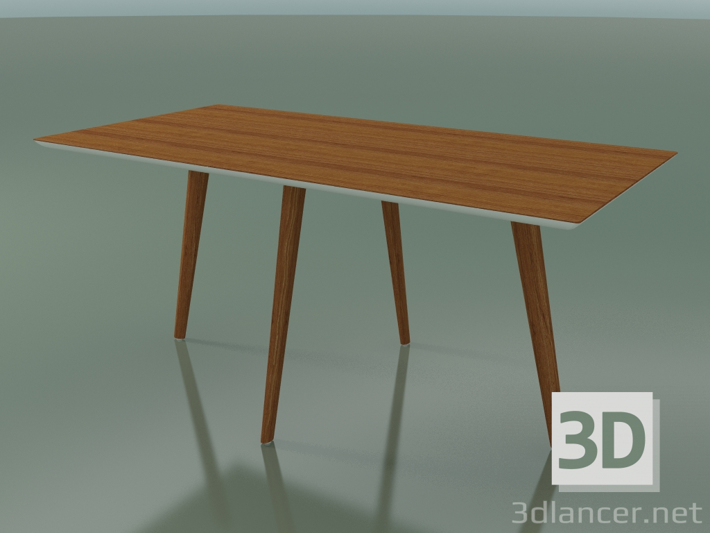 modèle 3D Table rectangulaire 3504 (H 74 - 160x80 cm, M02, effet teck, option 1) - preview
