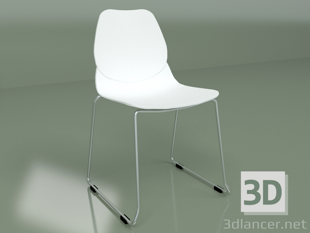 modèle 3D Chaise Léger (blanc) - preview