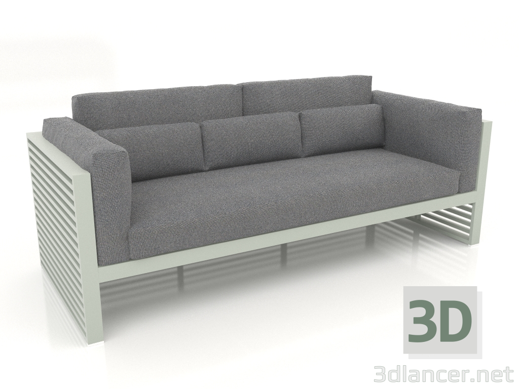 3d model 3-seater sofa with a high back (Cement gray) - preview