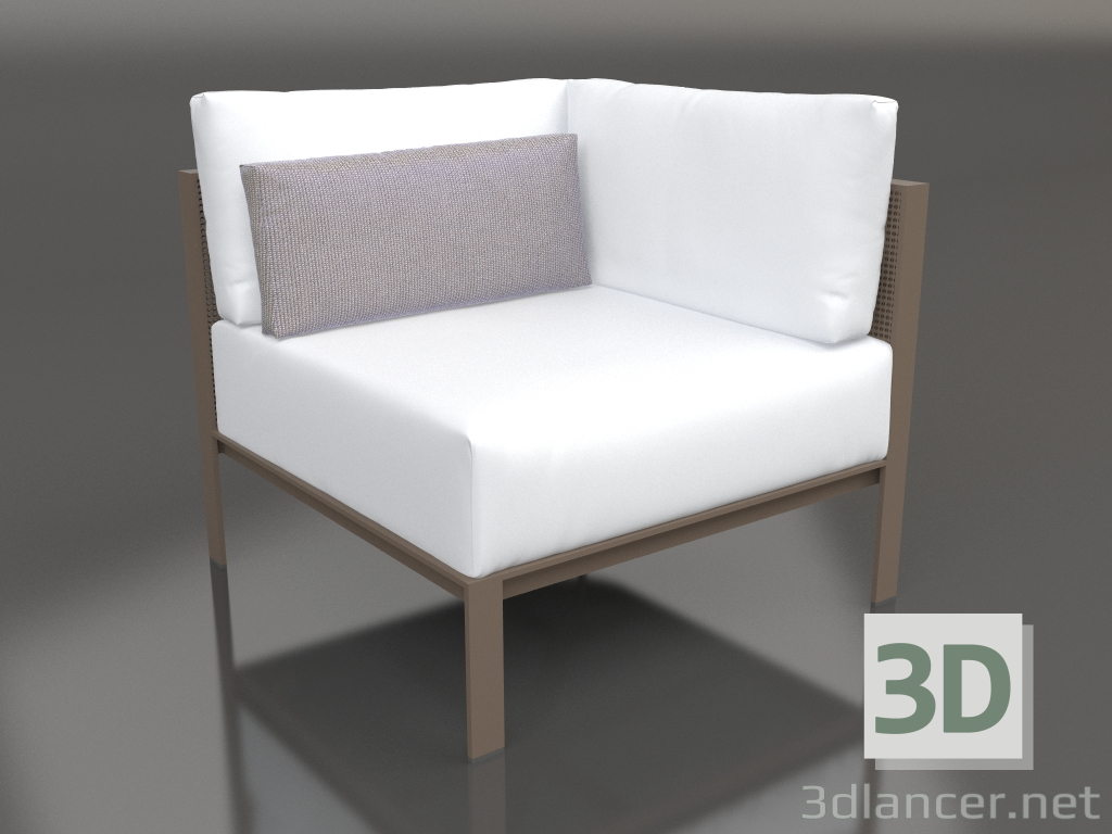 modèle 3D Module canapé, section 6 (Bronze) - preview