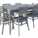 Provenza mesa de comedor y sillas 3D modelo Compro - render