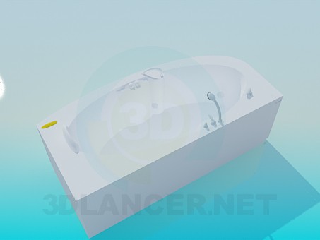 3D Modell Komfortable Badewanne mit Whirlpool - Vorschau