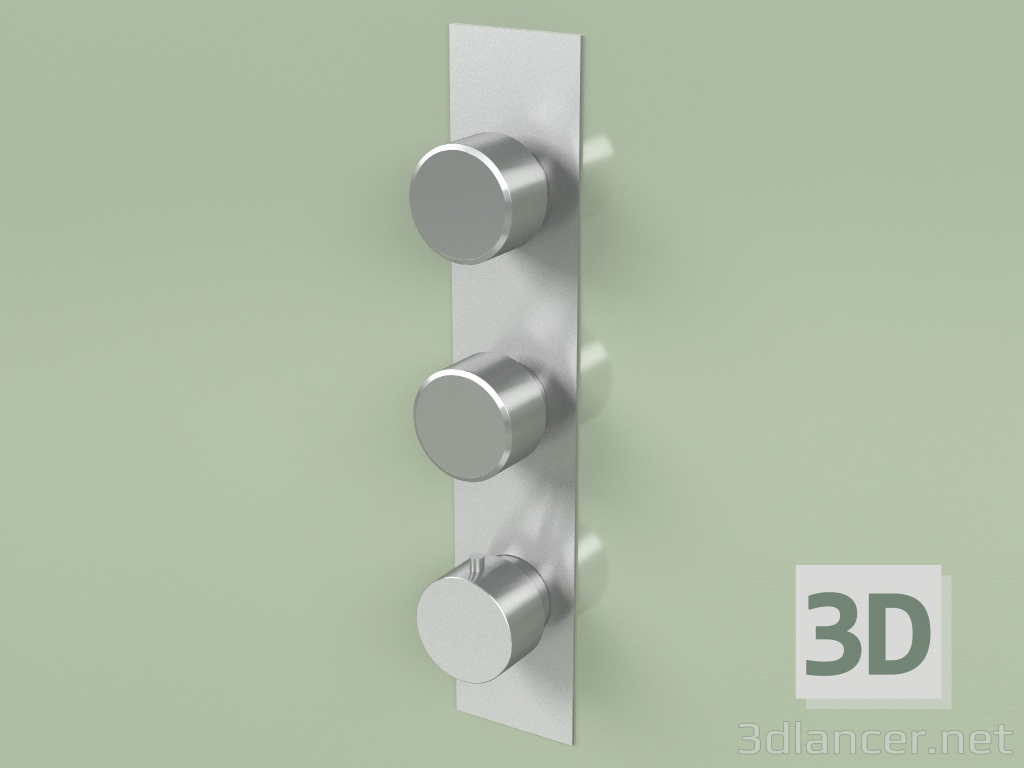 3d model Thermostatic mixer with 2 shut-off valves (16 89 0, AS) - preview