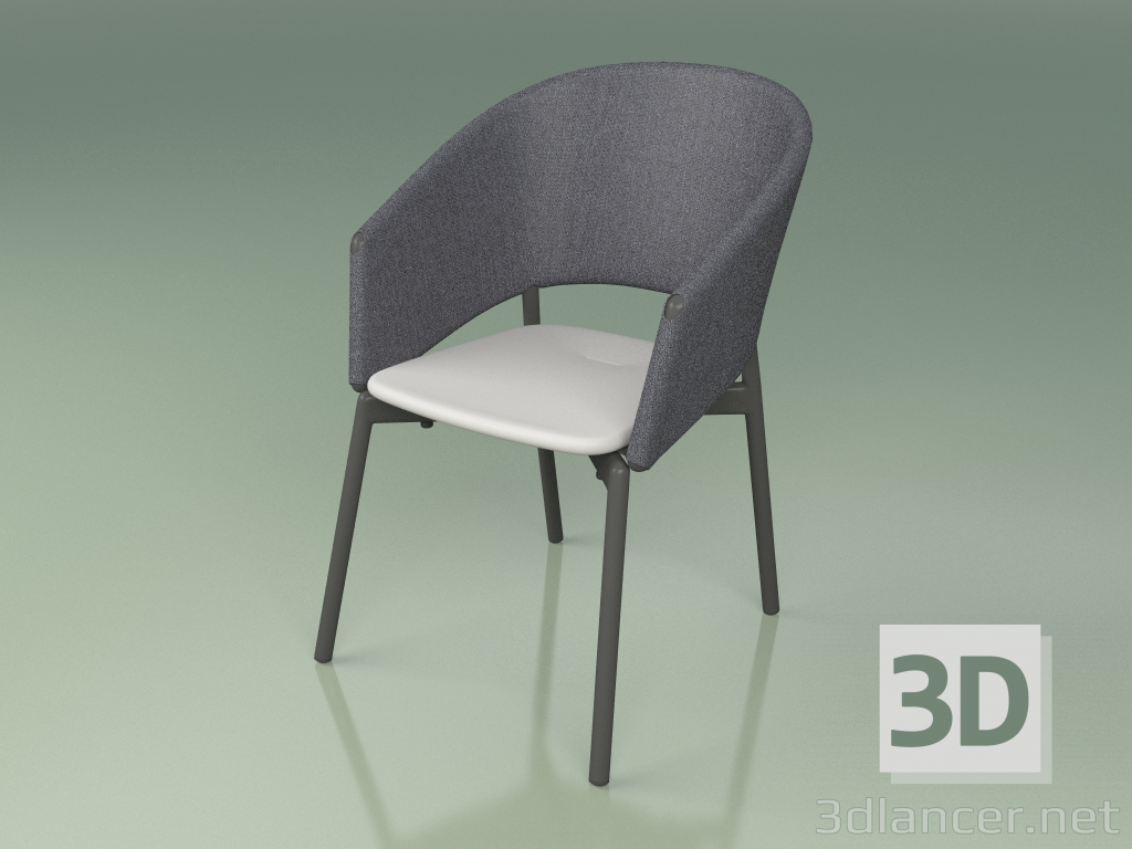 3d модель Комфортное кресло 022 (Metal Smoke, Grey, Polyurethane Resin Grey) – превью