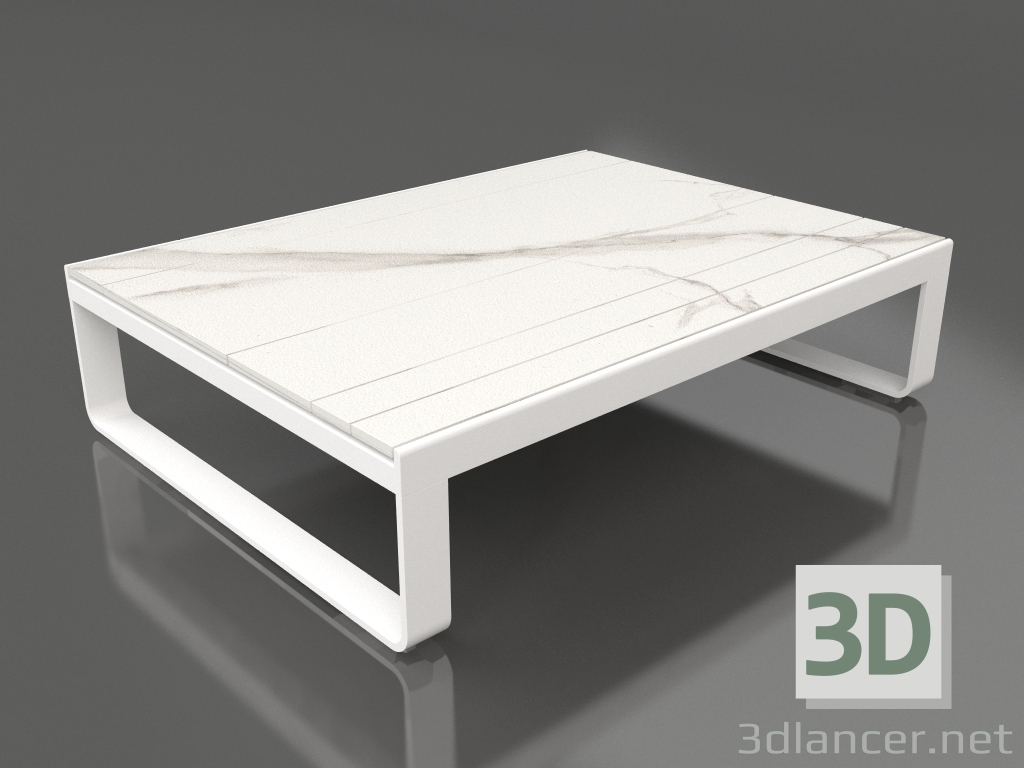 modello 3D Tavolino 120 (DEKTON Aura, Bianco) - anteprima