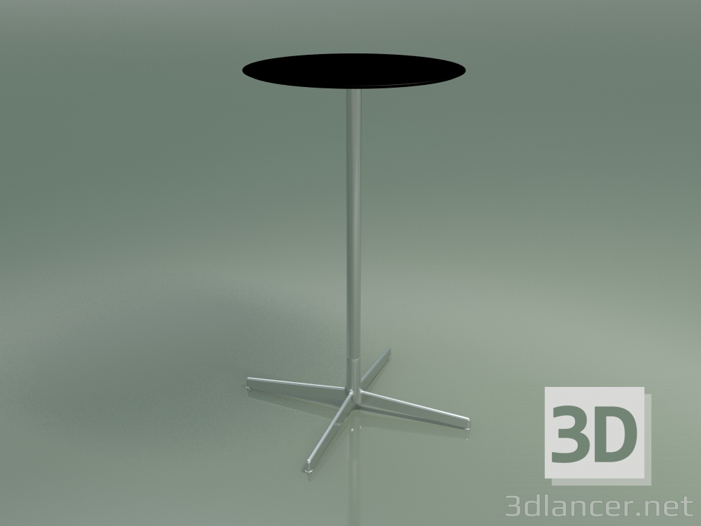 3D Modell Runder Tisch 5561 (H 103,5 - Ø 59 cm, Schwarz, LU1) - Vorschau