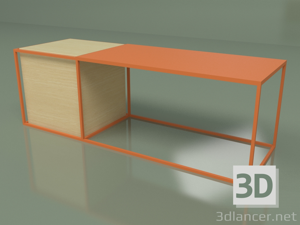 3d модель Столик 03 (оранжевый) – превью
