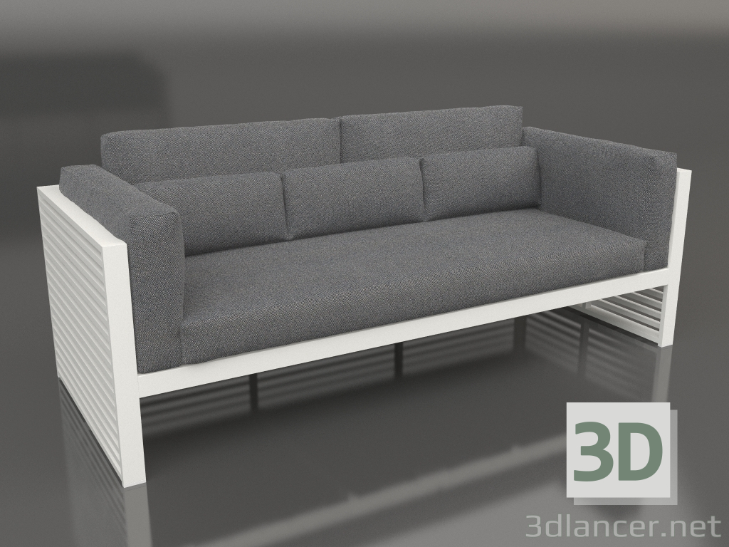 3d model 3-seater sofa with a high back (Agate gray) - preview