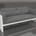 3d model 3-seater sofa with a high back (Agate gray) - preview