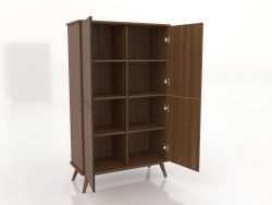 Schrank 5 1000x450x1650 mm (offen, Nussbaum hell)
