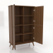 3d model Armario 5 1000x450x1650 mm (abierto, nogal claro) - vista previa