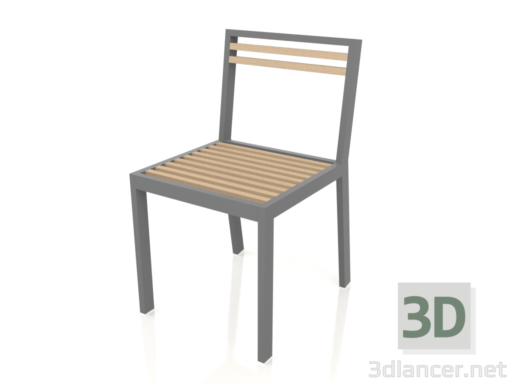 Modelo 3d Cadeira de jantar (Antracite) - preview
