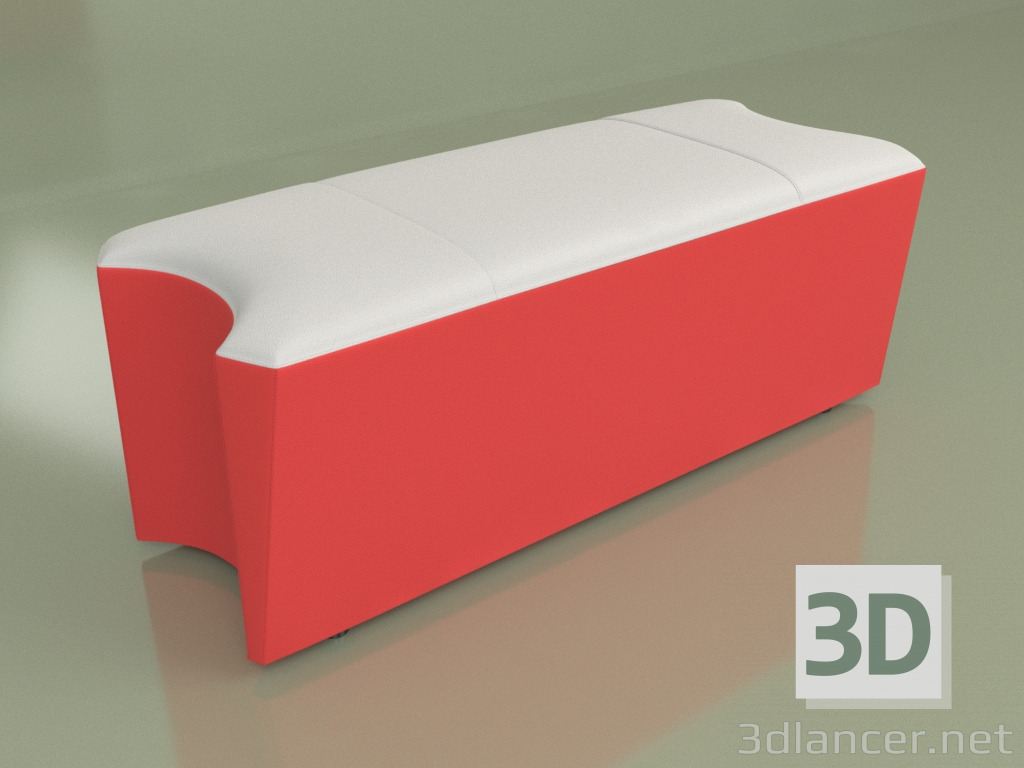 modello 3D Sezione interna Molecola L (pelle Rosso-Bianco) - anteprima