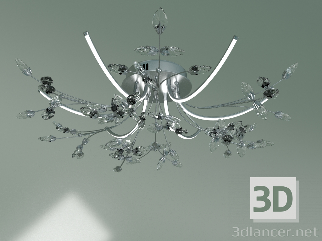 3d model Araña LED de techo Bianka 90037-6 (cromo) - vista previa