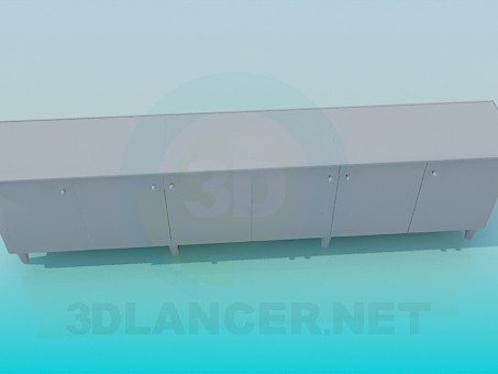 3d model The long cupboard - preview
