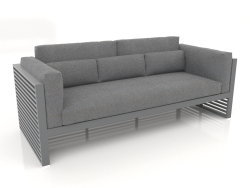 3-Sitzer-Sofa mit hoher Rückenlehne (Anthrazit)