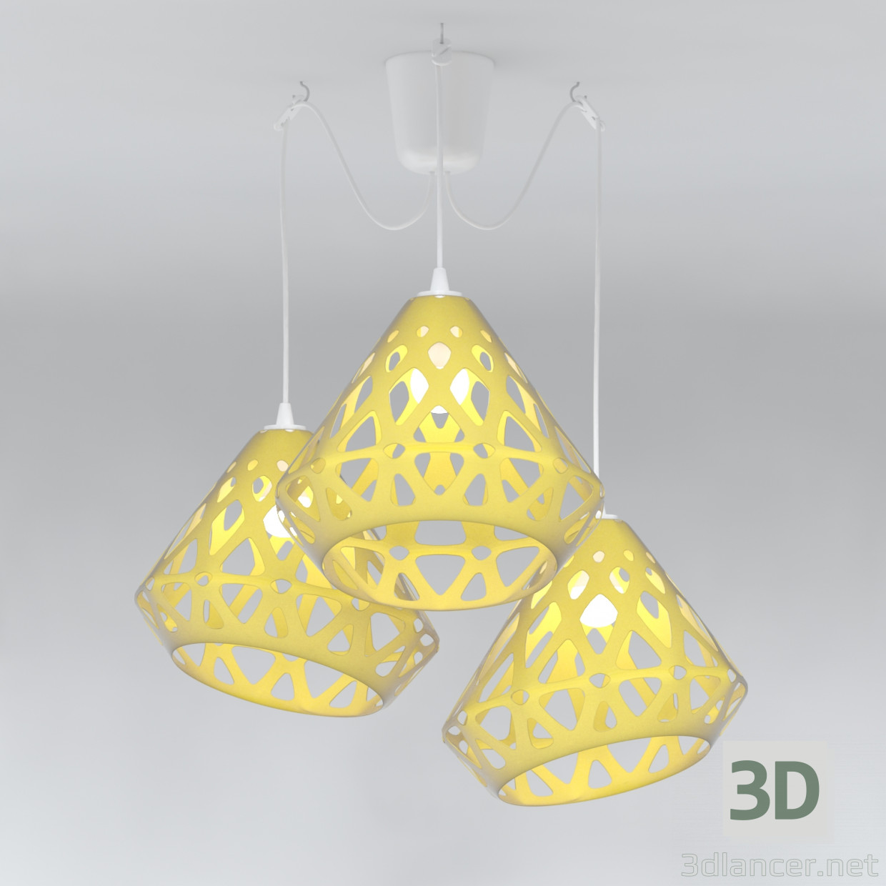 3D Modell ZAHA Kronleuchter Licht - Vorschau