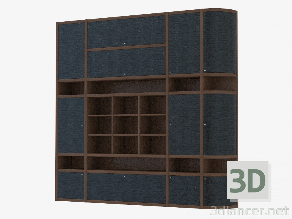 3d модель Мебельная стенка для гостинной (go 200) – превью