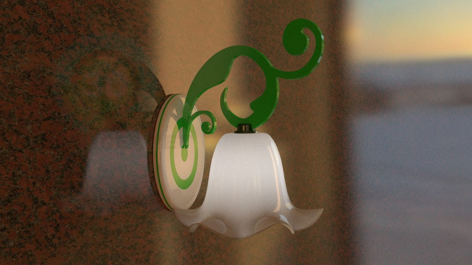 modello 3D Lampada da parete - anteprima