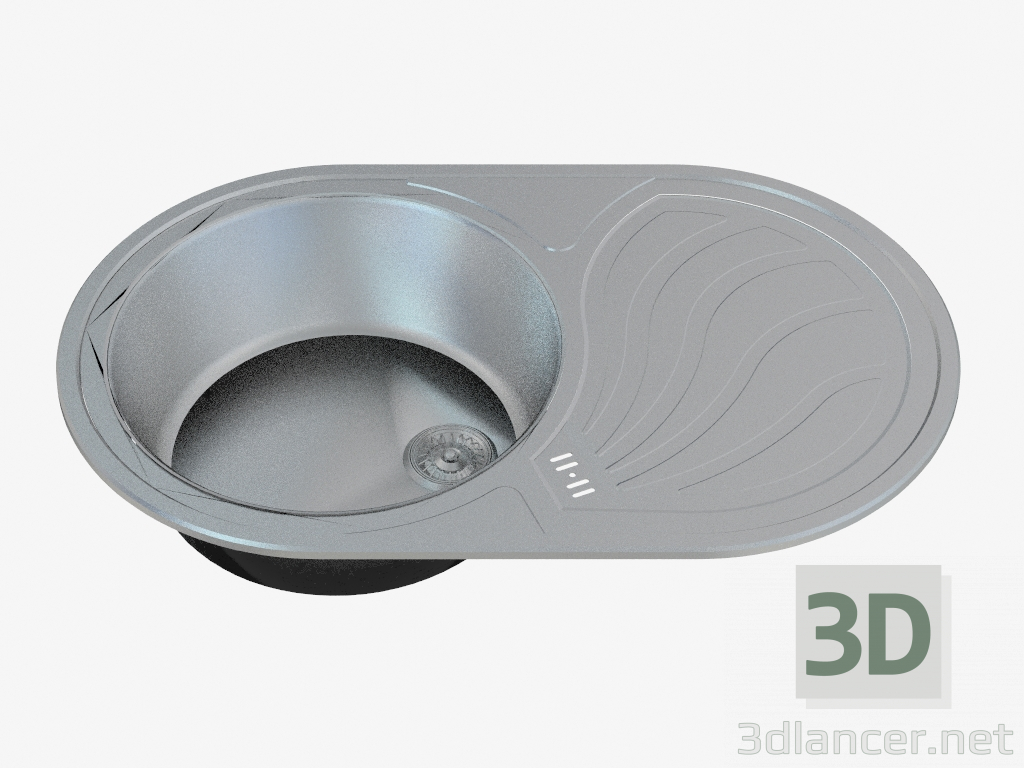 3D Modell Sink Stahl Küche Rumba (ZMR-011L zlewozmywak 66940) - Vorschau