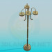 3d model Floor lamp with three lamps - preview