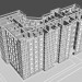 Edificio de apartamentos multifamiliar. 3D modelo Compro - render