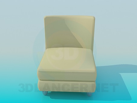 3D modeli Sandalye krem - önizleme