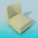 3d модель Кресло кремового цвета – превью