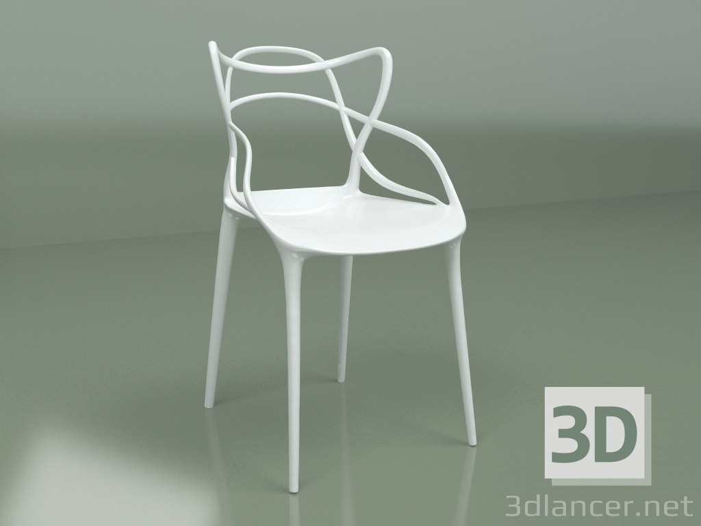 3D modeli Sandalye Ustaları (beyaz) - önizleme